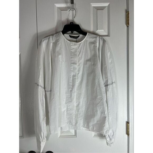 NWT Zara Womens White Blouse Size Small - Picture 1 of 5